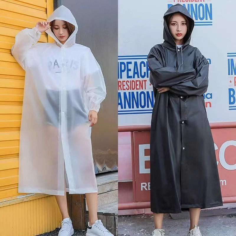Running Gear Rain - 1PC Non-disposable Portable Adult Raincoat Eva